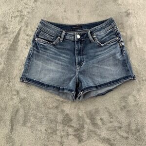 Silver Jeans Avery‎ Short Womens 30 Medium Wash Stretch Denim Mid Rise 3" Inseam